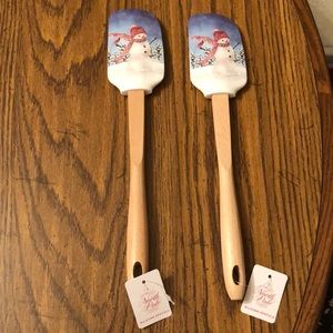 North Pole snowman silicone spatula set of 2